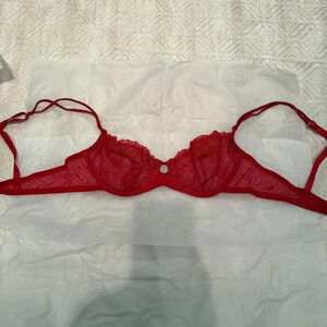 Red Floral Lace Bra, La  Perla, B34